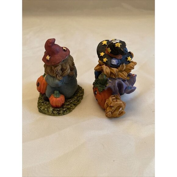 Vintage Y2K Halloween Witch Figurines Pumpkins Whimsical Cottagecore Spooky Cute - Picture 3 of 7